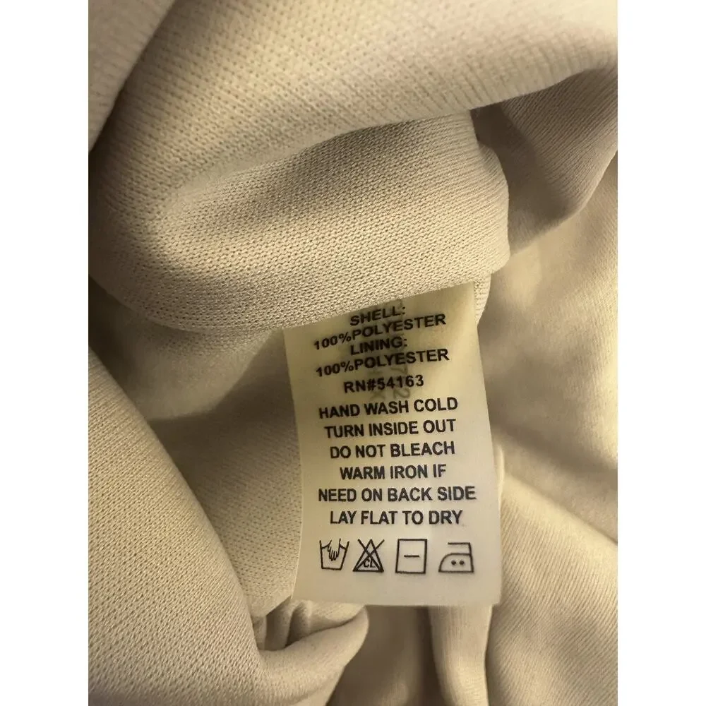 NWT Calvin Klein Sequin Ruched Sheath Shift Dress Silver Pleated Bodycon Size 14 - Picture 14 of 16